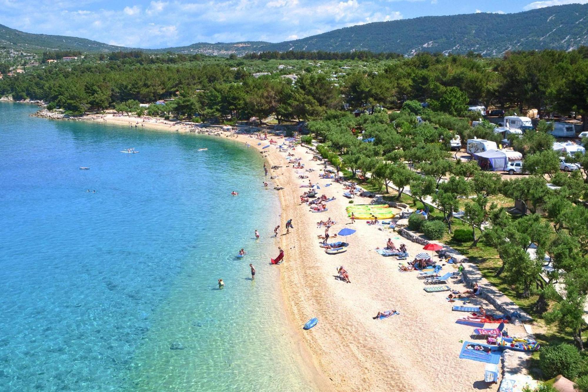 Mobile Homes In Camp Kovacine, Cres, With Long Pebble Beach Esterno foto